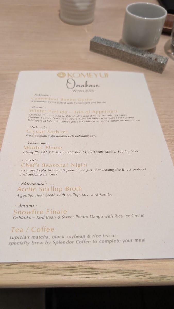 Menu Komeyui Japanese Restaurant - Brisbane-5