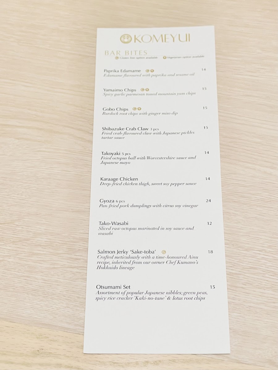 Menu Komeyui Japanese Restaurant - Brisbane-9